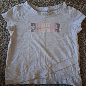 Puma Kids Light Gray Tee with Logo